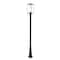 Z-Lite Sheridan 1 Light Outdoor Post Mounted Fixture, Black & White Opal 595PHBR-519P-BK - alternate 1
